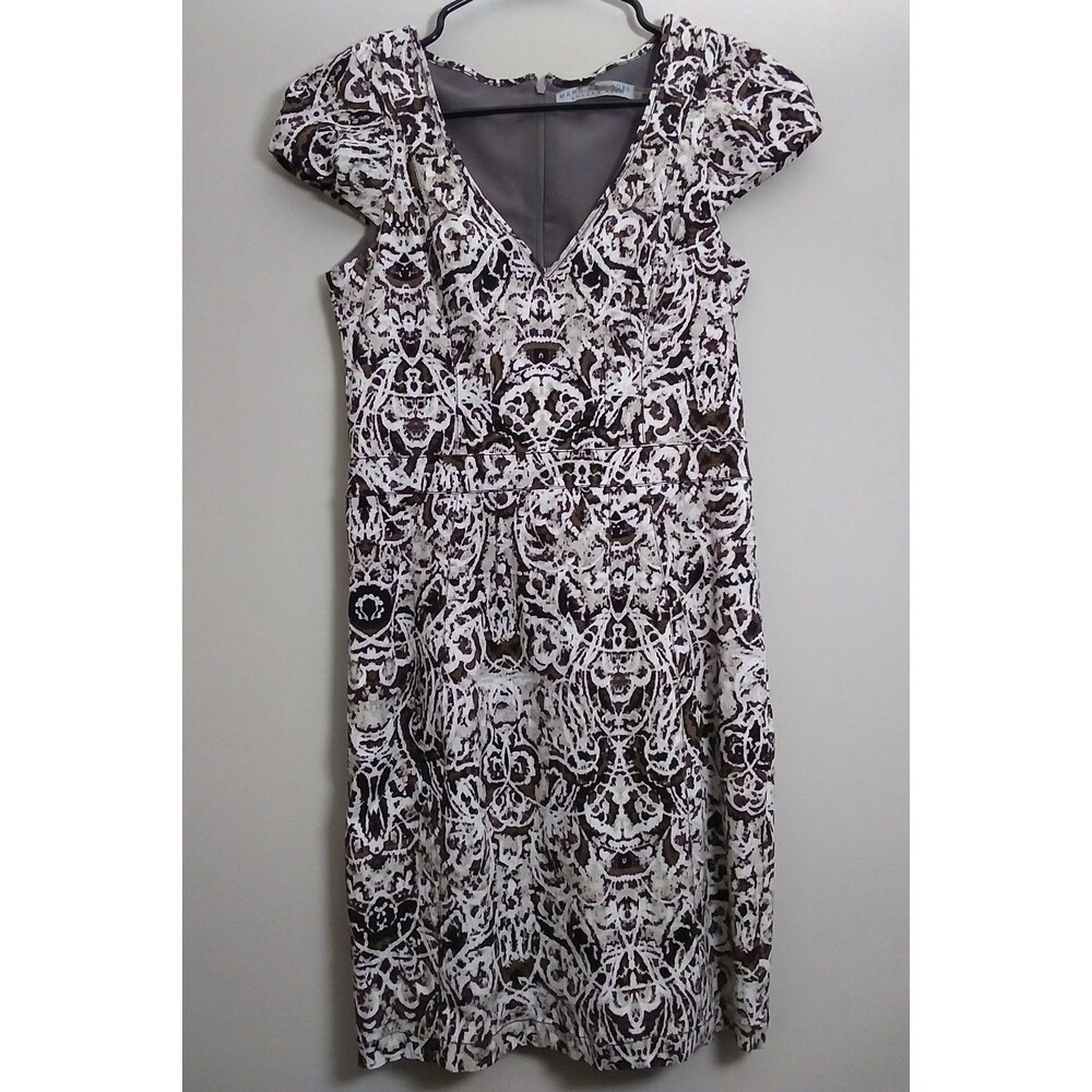 Marc New York Andrew Marc V Neck Cap Sleeve Sheath Dress Size 6